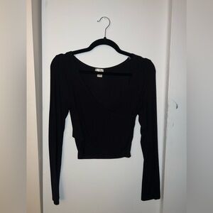 Black cropped top